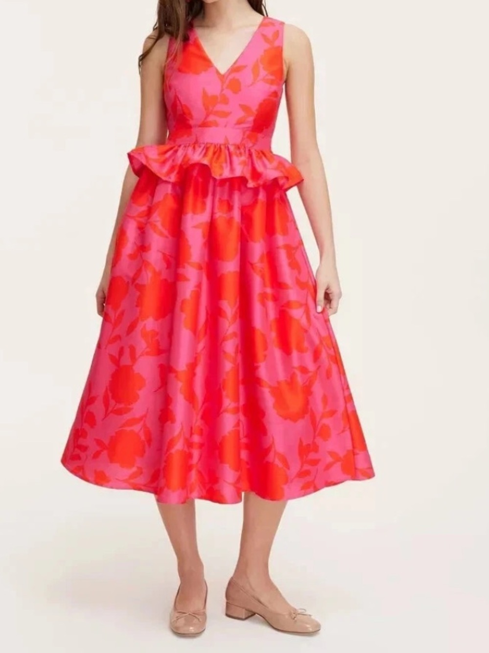 Kate Spade New York X Target Classic Rose Peplum Dress Size 2
